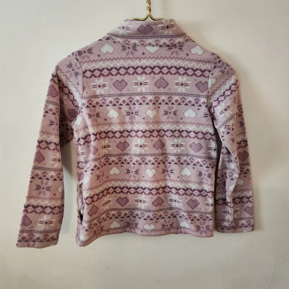 Children's Place Purple Patterned‎ Crewneck Girl's Size 7/8